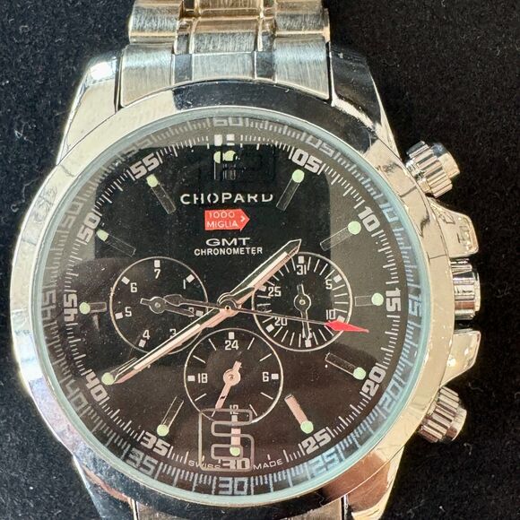 Oversized Fashion Watch in Silver Tones - Picture 2 of 7